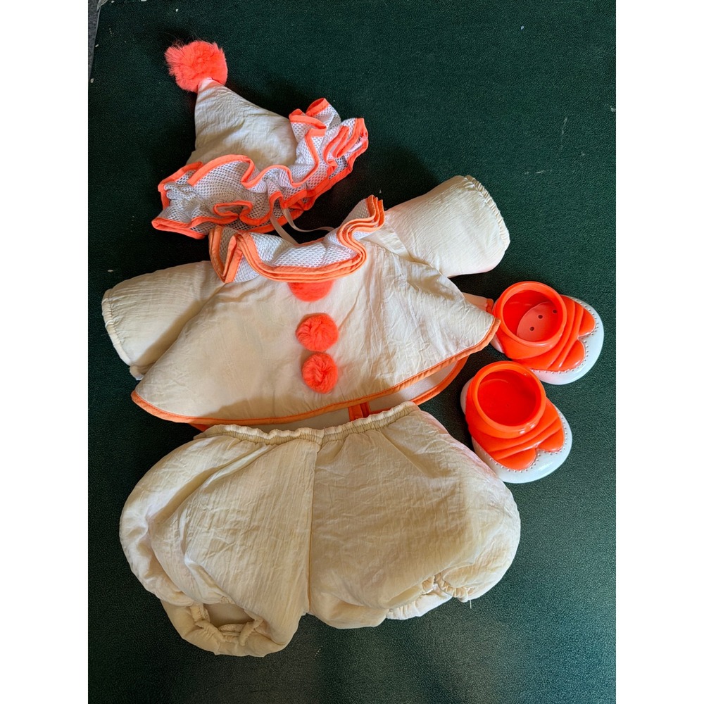Vintage 1985 Cabbage Patch Kids Clown Outfit Set 101B Orange Cream Coleco Hat